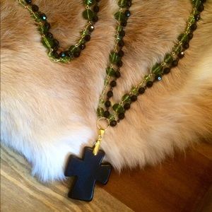 ⚜️The Black Cross ~ Pendant Necklace⚜️